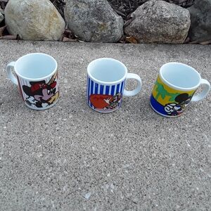 Vintage Mickey Mouse Mini Espresso Mugs Bundle